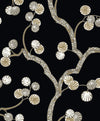 Allegra Branches Jet Black & Metallic Gold WH41005 by Seabrook Designs Designer Wallpaper