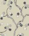 Allegra Branches Metallic Champagne & Stone WH41015 by Seabrook Designs Designer Wallpaper