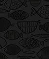 Cadence Fish Metallic Volcanic Black WH41400 by Seabrook Designs Designer Wallpaper