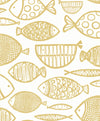Cadence Fish Honey WH41405 by Seabrook Designs Designer Wallpaper