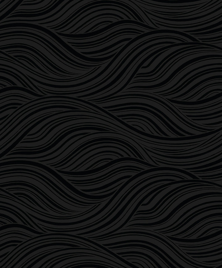 Melody Waves Metallic Inkwell WH41720 by Seabrook Designs Designer Wallpaper