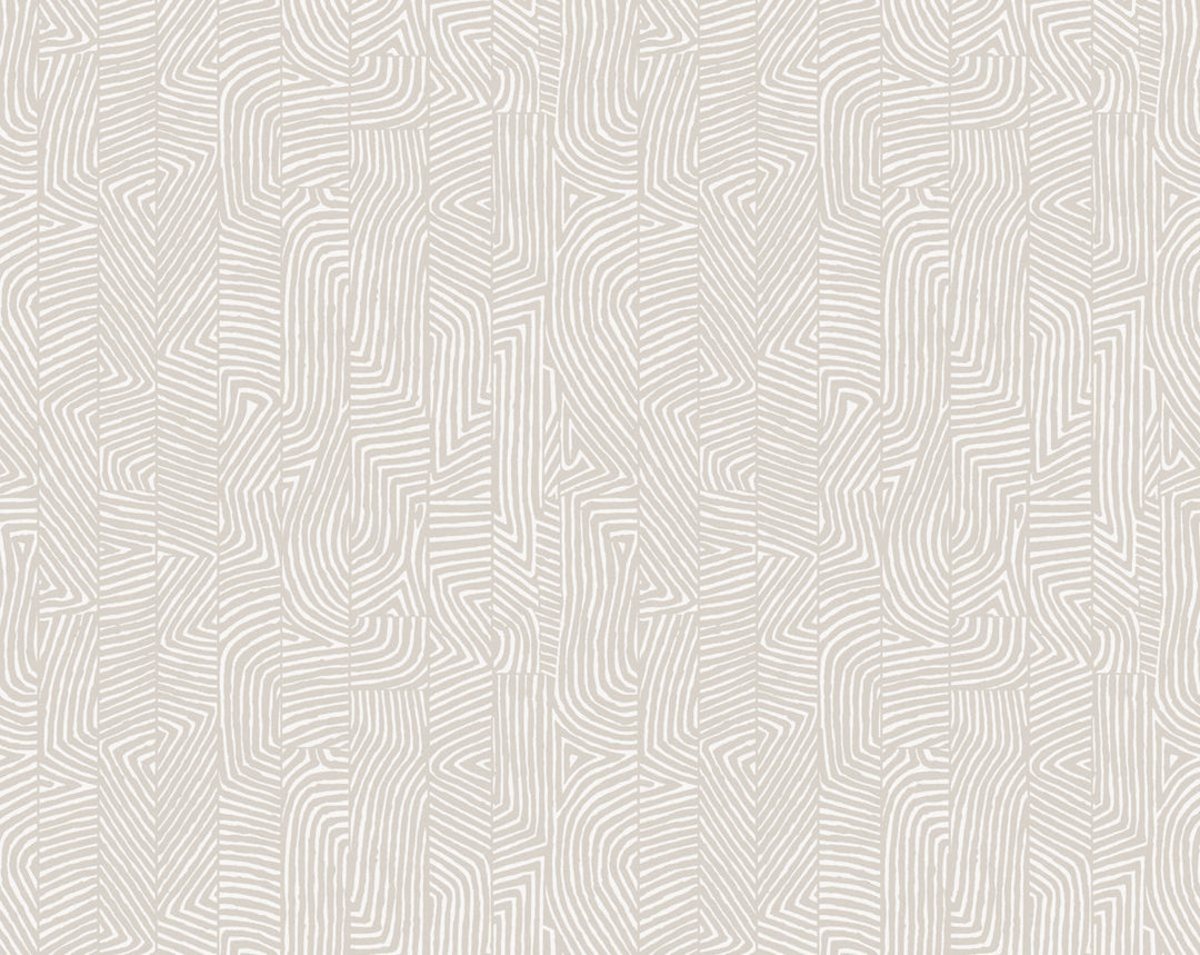 Combed Stripe Wallcovering Flax WHNWP88628D001 by Hinson Designer Wallpaper