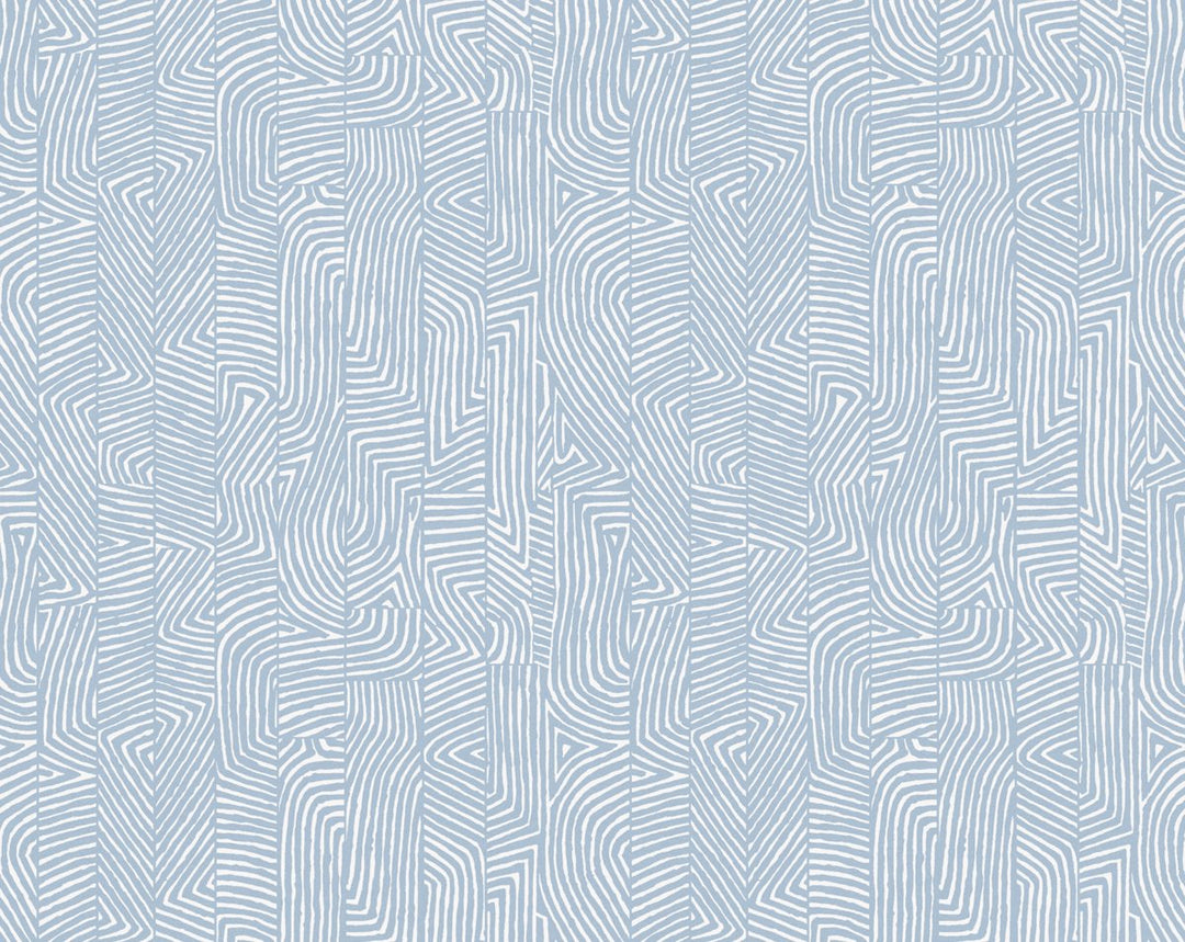 Combed Stripe Wallcovering Chambray WHNWP88628D003 by Hinson Designer Wallpaper