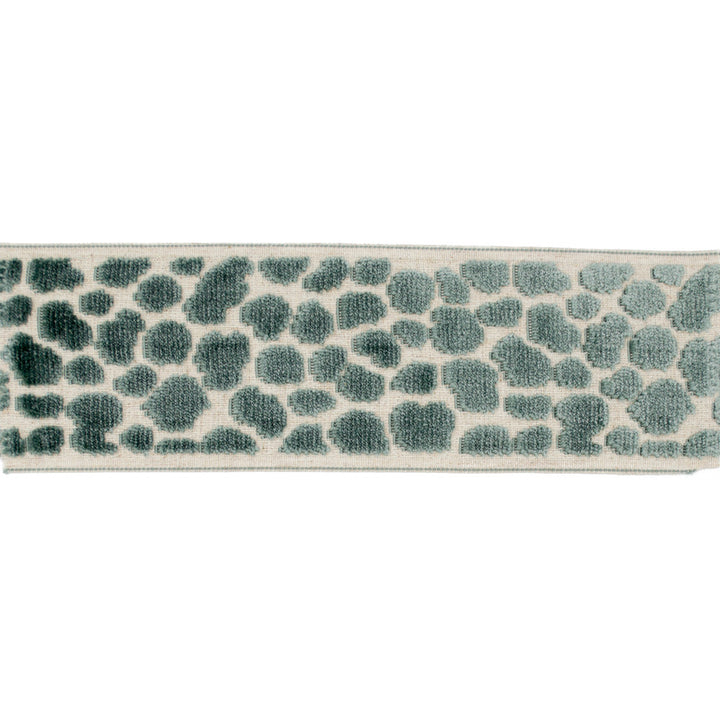 Wilder Tape Teal by Magnolia Designer Trim - 58% Rayon, 31% Poly, 11% Linen China Horizontal: and Vertical: 3.5 - Swanky Fabrics -