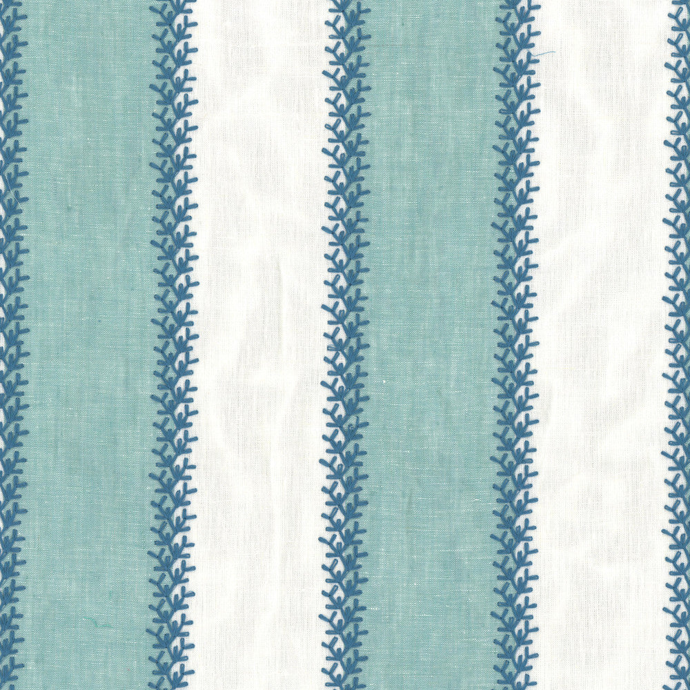 Winifred 1 Mist by Aoc Fabric Aoc Fabric Winifred 1 MistFabric THE ART OF COLOR HERITAGE II 90%LIN 10%POL %PEMB INDIA </p><p>Repeat: H: 4.375, V: 0.375 52 in - Fabric Carolina -