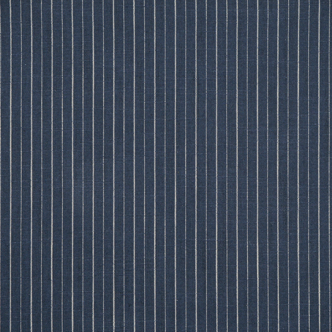 Wilder # 720 Indigo by Maxwell Designer Fabric Stripes & Checks Iv 72% COTTON 10% LINEN 10% VISCOSE 8% POLYESTER INDIA H-1" 54" - Swanky Fabrics -