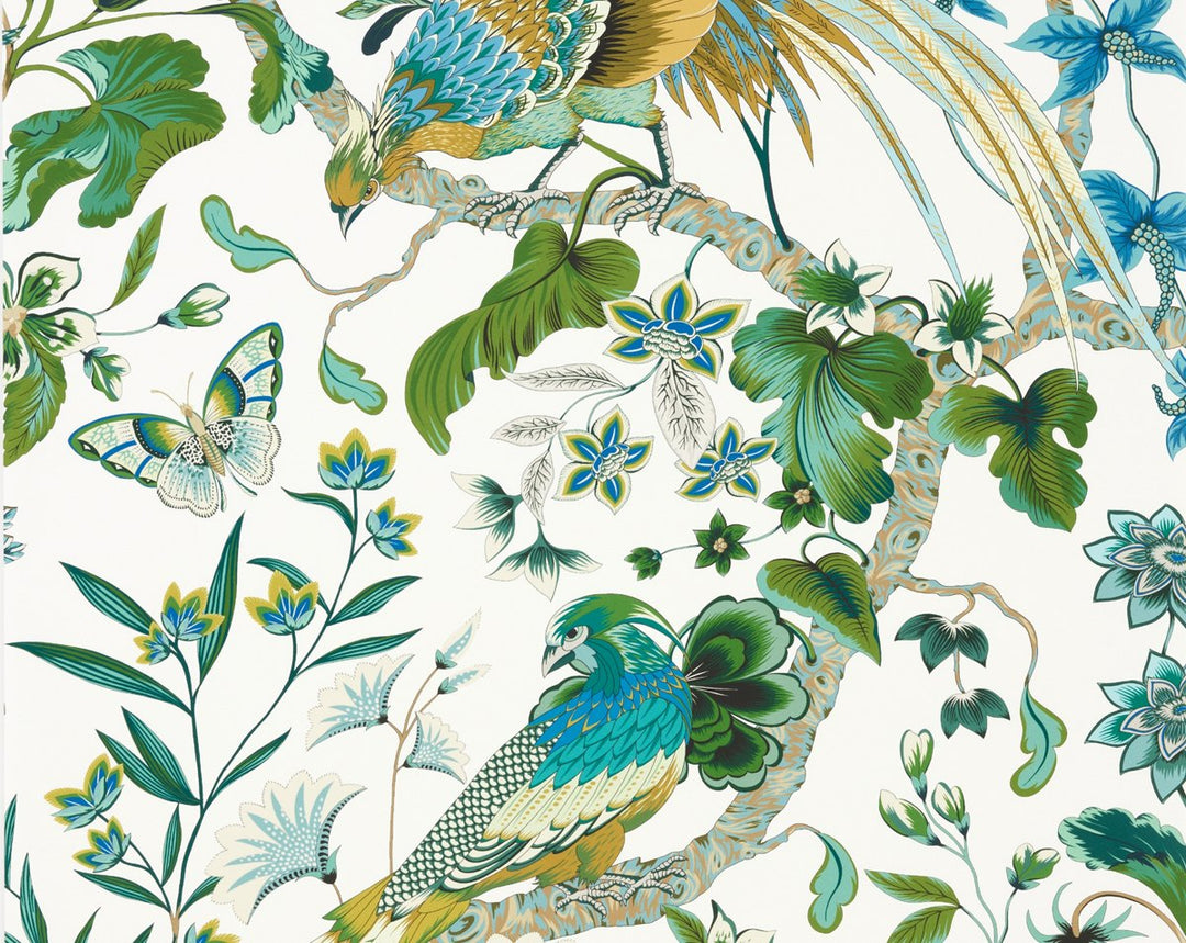 Botany Bay | Wallcovering Forest WJR6822D0004 by Old World Weavers Designer Wallpaper