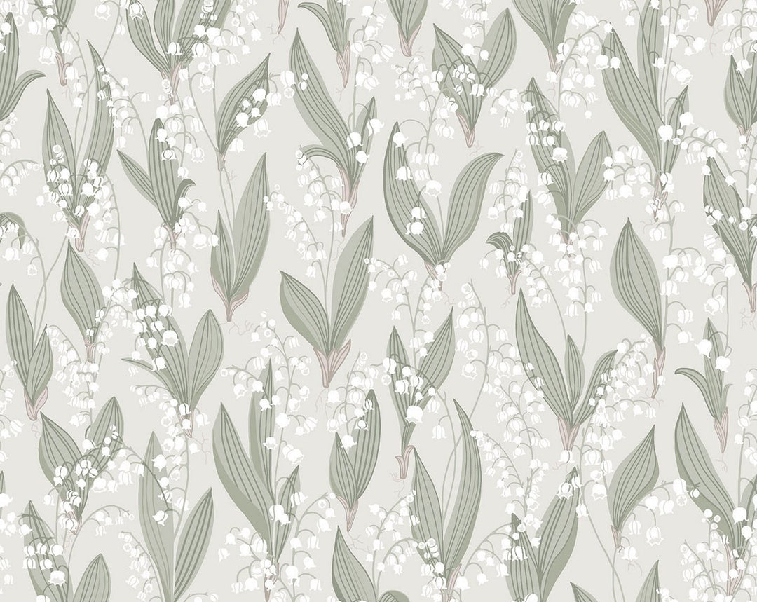 Liljekonvalj Spring Green WSB04790018 by Sandberg Designer Wallpaper