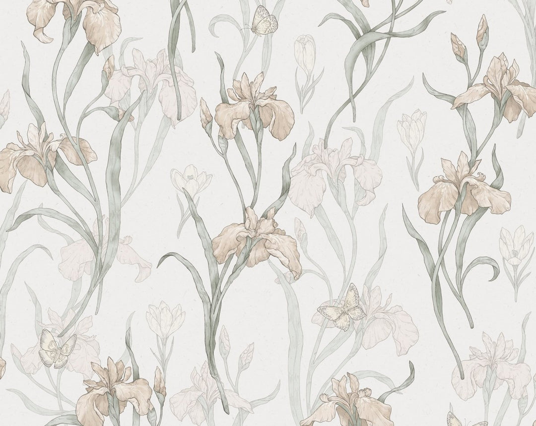 Iris Powder Pink WSB010130035 by Sandberg Designer Wallpaper