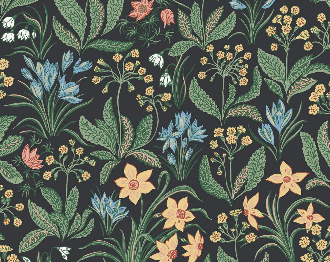 Huset I Solen Charcoal WSB010150061 by Sandberg Designer Wallpaper