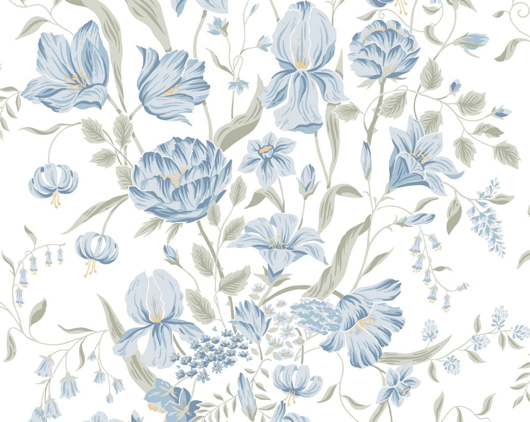 Karins Bukett Sky Blue WSB10160062 by Sandberg Designer Wallpaper