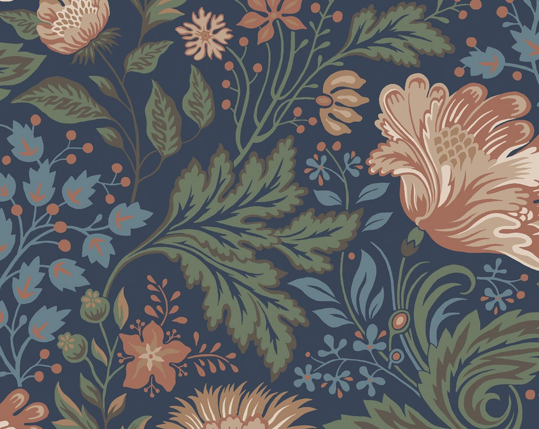 Ava Classic Blue WSB04000086 by Sandberg Designer Wallpaper