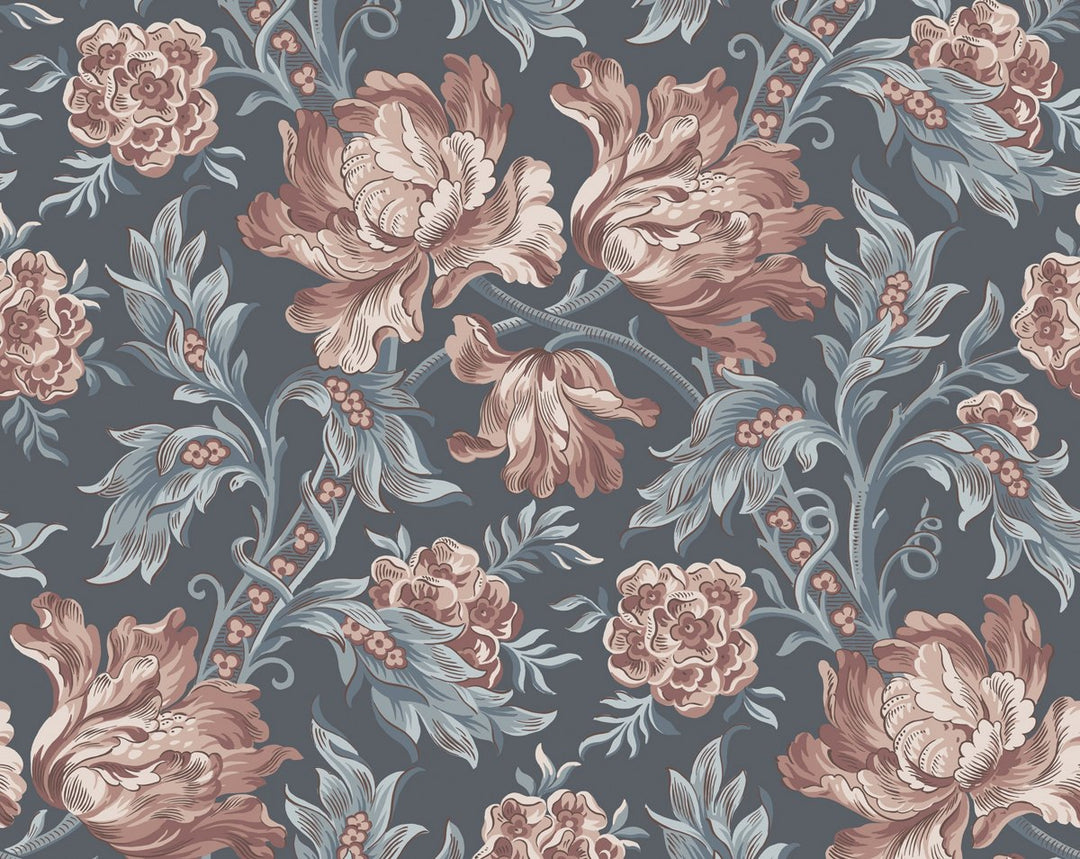 Amelia Indigo Blue WSBAMELIA0253 by Sandberg Designer Wallpaper