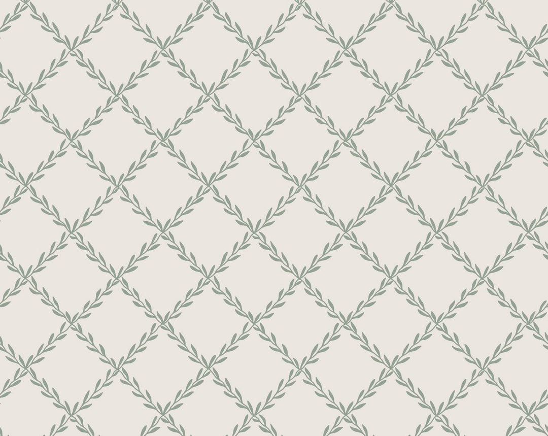 Trellis Forest Green WSBTRELLIS0304 by Sandberg Designer Wallpaper