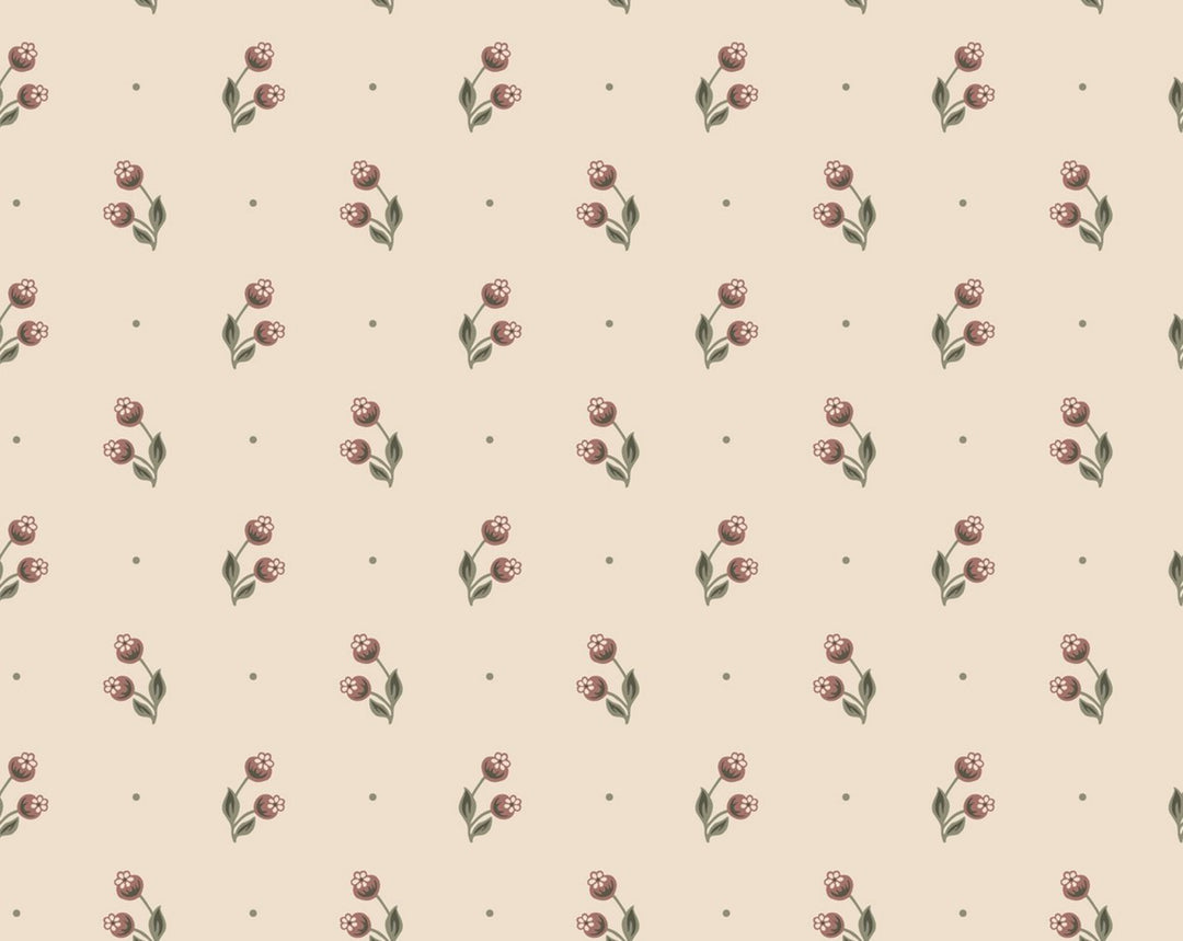 Siv Burgundy WSBSIV0471 by Sandberg Designer Wallpaper