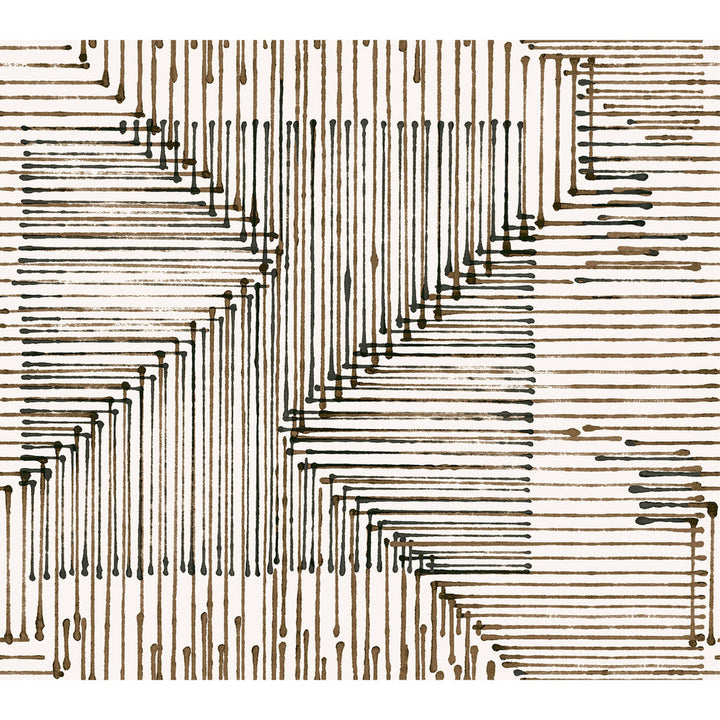Warp & Weft Double Espresso by Winfield Thybony Designer Wallcovering WINFIELD THYBONY NON WOVEN - 100% United States - Horizontal: - and Vertical: 24 27 - Swanky Fabrics -