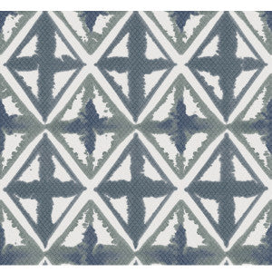 Diamond Block Blue Ink by Winfield Thybony Designer Wallcovering