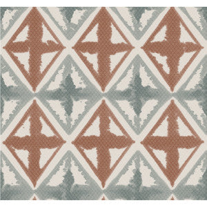 Diamond Block Coral Grey by Winfield Thybony Designer Wallcovering