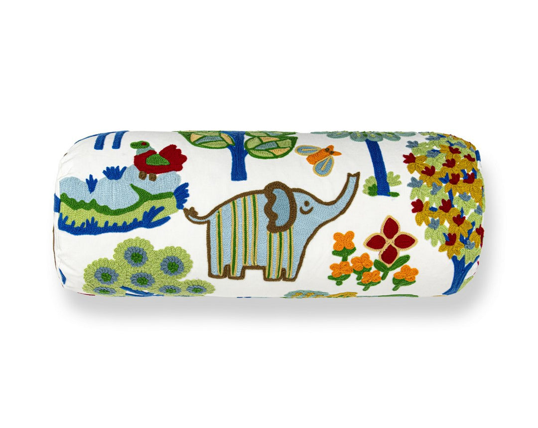 Nursery Crewel Pillow 21 X 7 - Primaries WWBADK273370001 by Scalamandre Designer Pillow