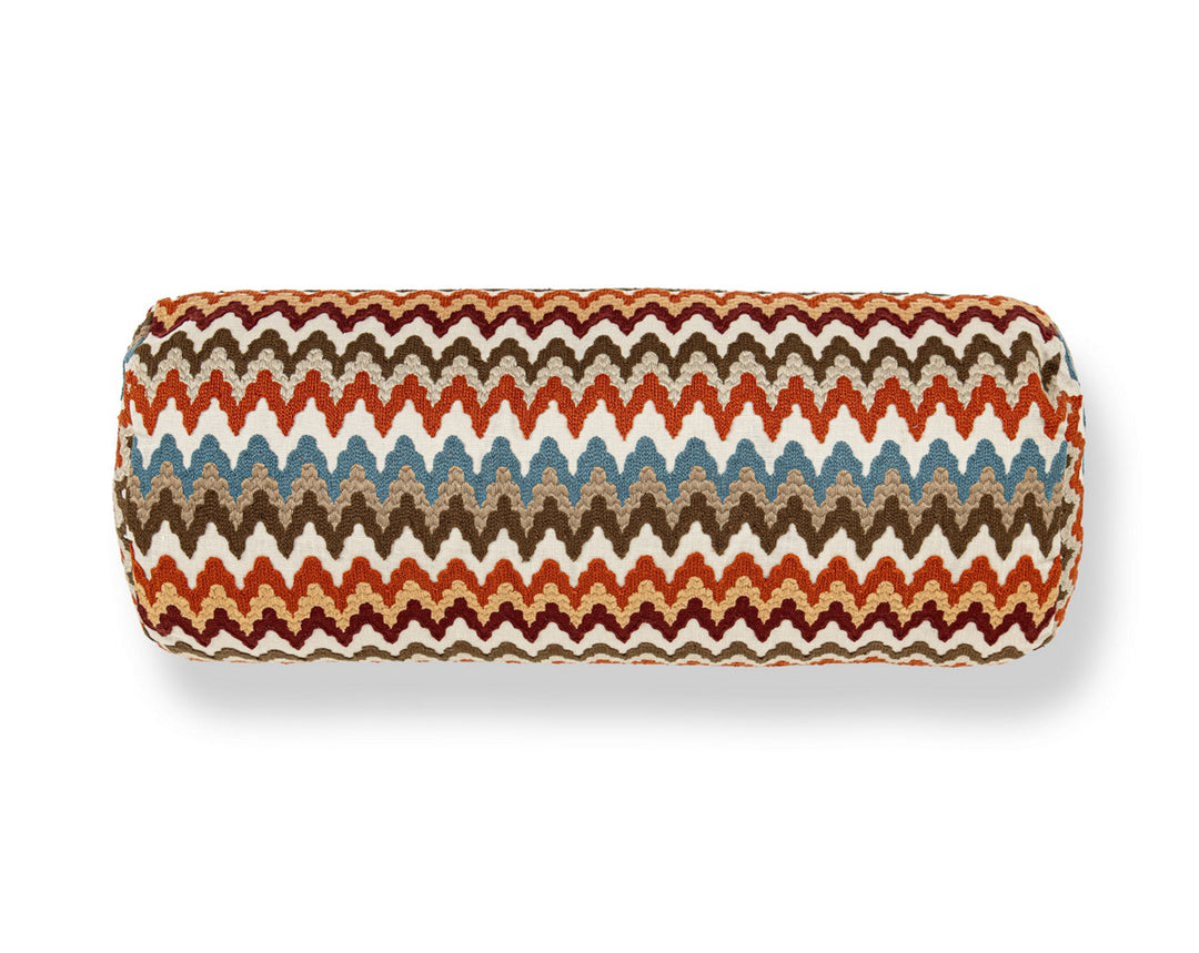 Rainbow Mountain Crewel Pillow 21 X 7 - Autumn WWBADK273390001 by Scalamandre Designer Pillow