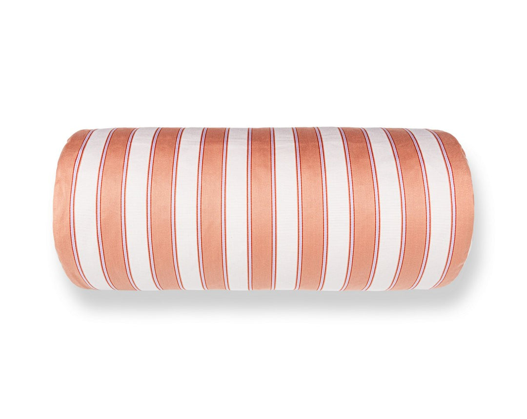 Piano Stripe Pillow 21 X 7 - Peach WWBADK273450002 by Scalamandre Designer Pillow
