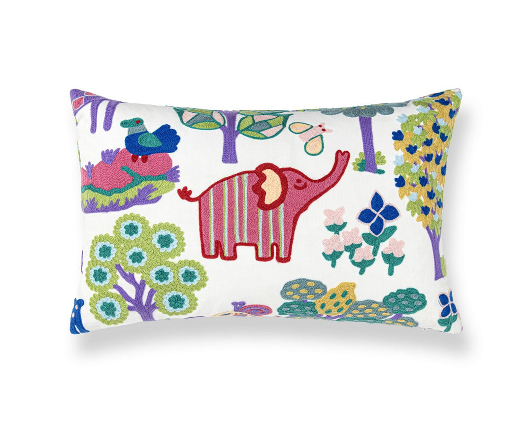 Nursery Crewel Pillow 22 X 14 - Pastels WWLBDK273370002 by Scalamandre Designer Pillow