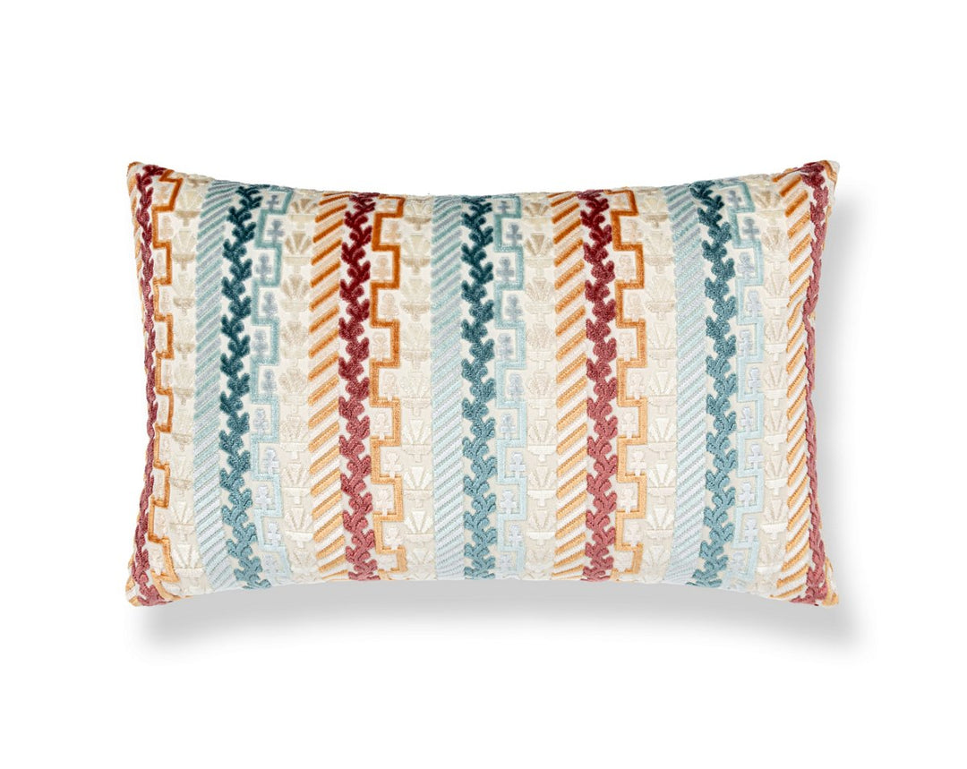 Villelaure Pillow 22 X 14 - Orange Teal WWLBDK273400002 by Scalamandre Designer Pillow