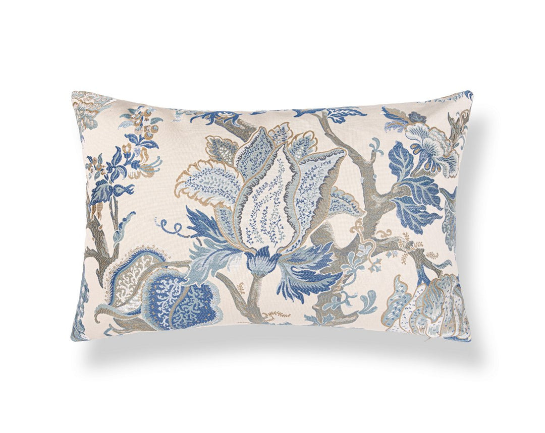 Indienne Lampas Pillow 22 X 14 - Federal Blue WWLBDK273410001 by Scalamandre Designer Pillow