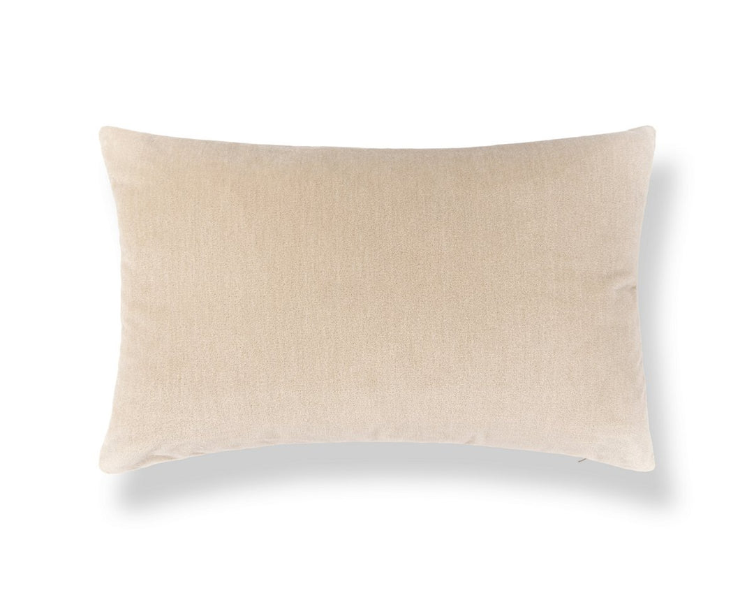 Tudor Velvet Pillow 22 X 14 - Putty WWLBDK273420002 by Scalamandre Designer Pillow