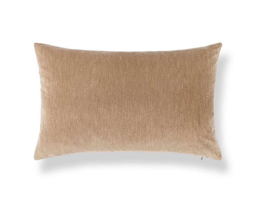 Tudor Velvet Pillow 22 X 14 - Fawn WWLBDK273420003 by Scalamandre Designer Pillow