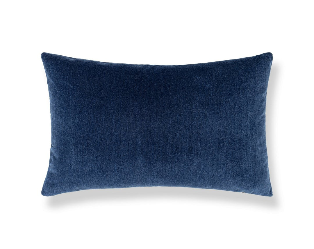 Tudor Velvet Pillow 22 X 14 - Lapis WWLBDK273420010 by Scalamandre Designer Pillow