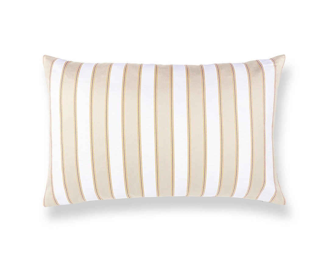 Piano Stripe Pillow 22 X 14 - Flax WWLBDK273450001 by Scalamandre Designer Pillow