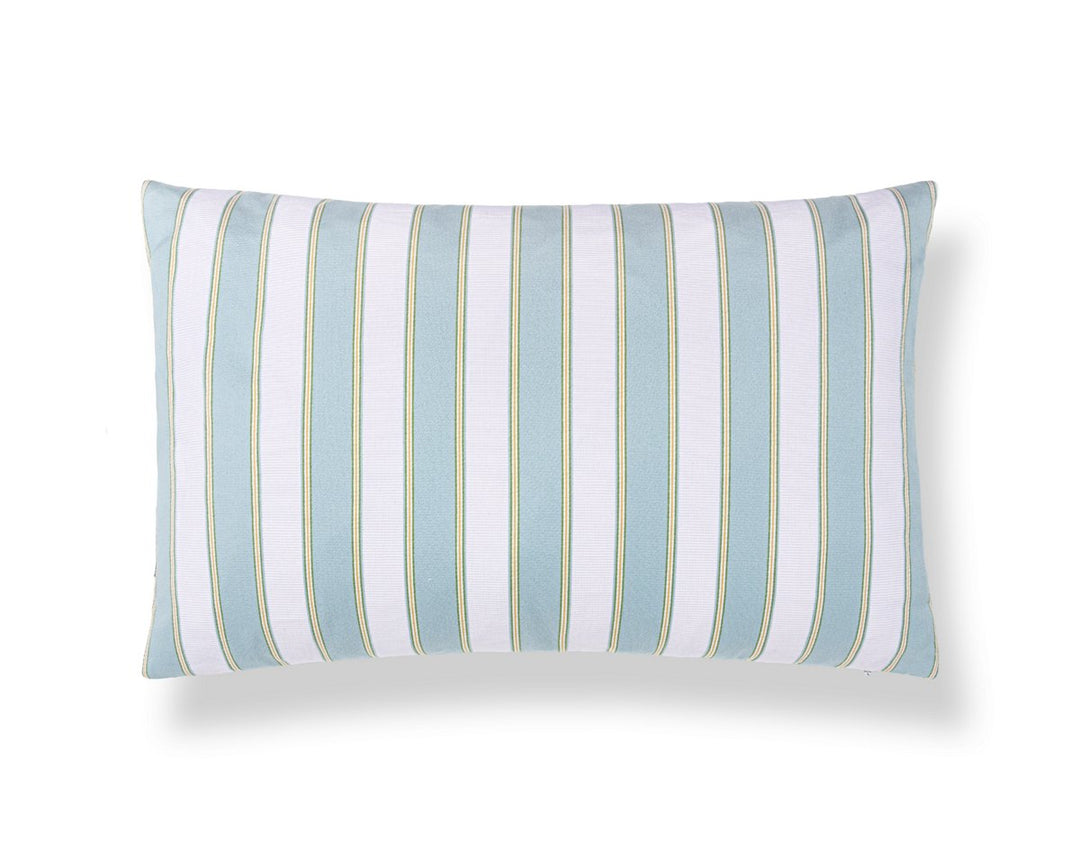 Piano Stripe Pillow 22 X 14 - Robin'S Egg WWLBDK273450005 by Scalamandre Designer Pillow
