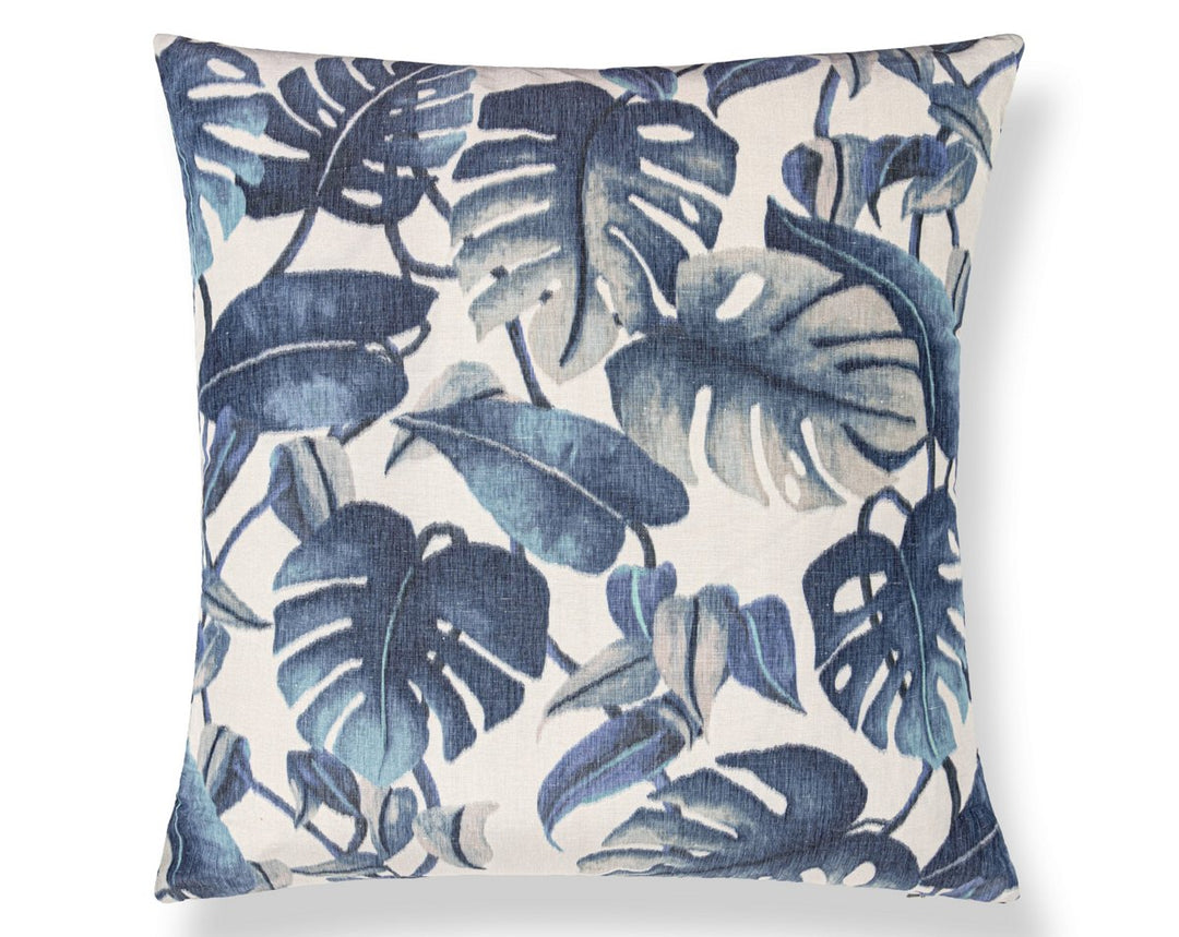 Rainforest Warp Print Pillow 22 X 22 - Blue Mirage WWSDDK166590002 by Scalamandre Designer Pillow
