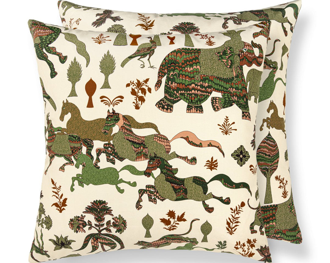 Legends Pillow 22 X 22 - Olive Adobe WWSDDK166620002 by Scalamandre Designer Pillow