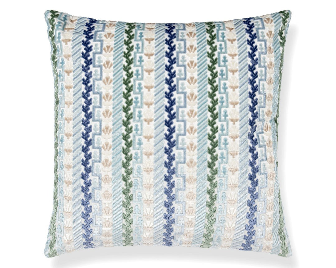 Villelaure Pillow 22 X 22 - Blue Bird WWSDDK273400003 by Scalamandre Designer Pillow