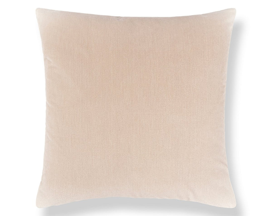 Tudor Velvet Pillow 22 X 22 - Putty WWSDDK273420002 by Scalamandre Designer Pillow