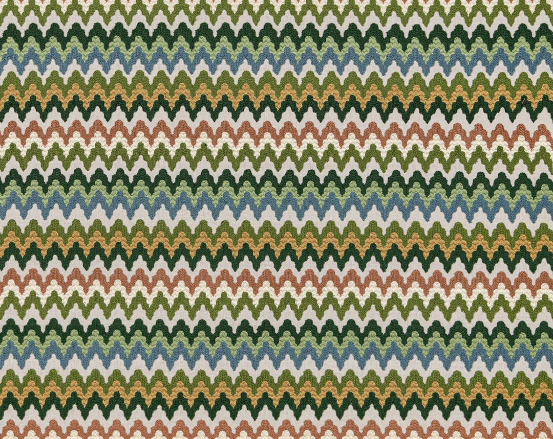 Rainbow Mountain Crewel Forest Clay WW273390002 by Old World Weavers Designer Fabric