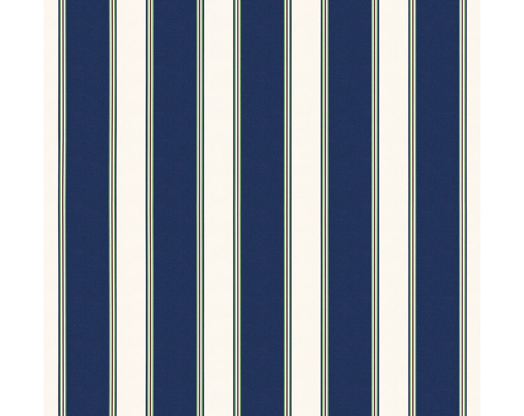 Accordion Stripe Lapis WWWP88611D0003 by Old World Weavers Designer Wallpaper