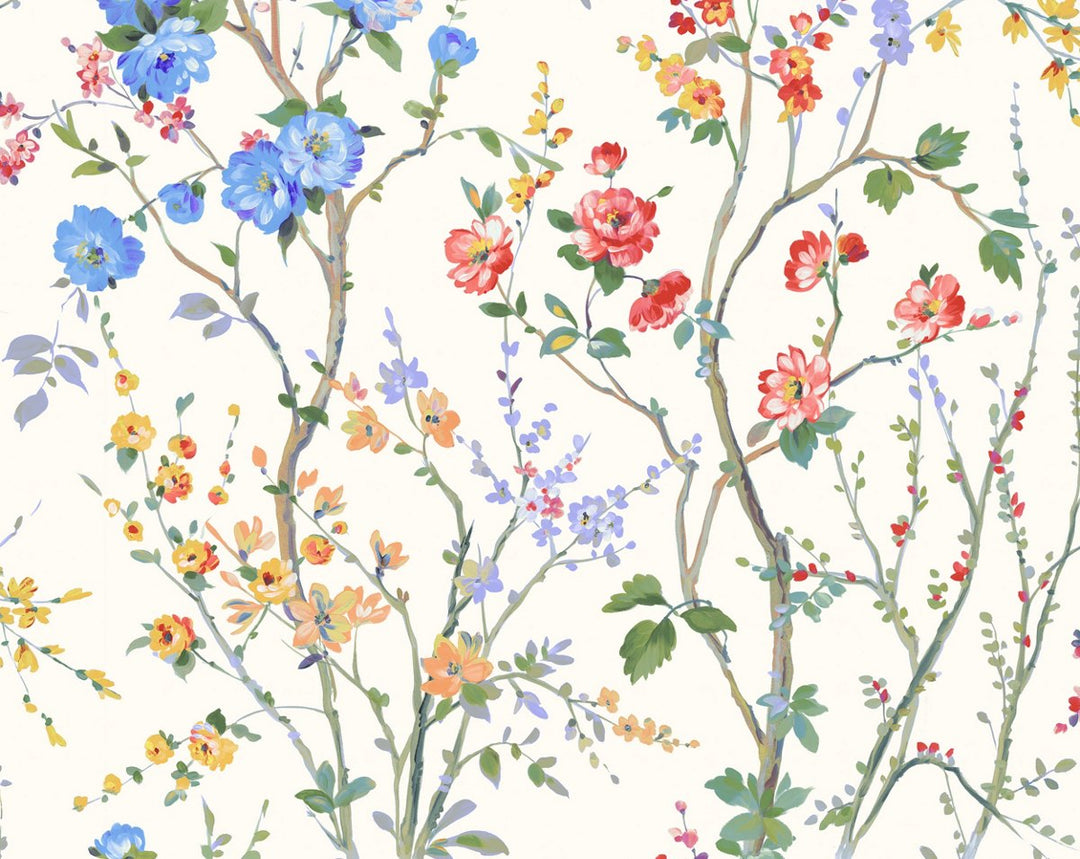 Potpourri Garden Multi WWWP88604D0004 by Old World Weavers Designer Wallpaper