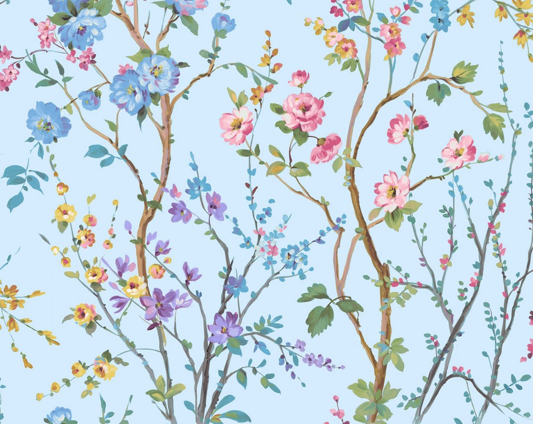 Potpourri Bluebell WWWP88604D0005 by Old World Weavers Designer Wallpaper