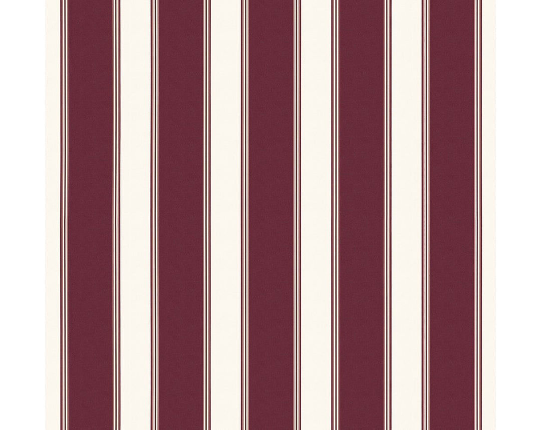 Accordion Stripe Burgundy WWWP88611D0006 by Old World Weavers Designer Wallpaper