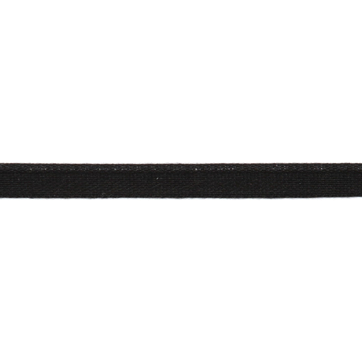 Versailles 1/8" Piping Woven Lip Cord Black by Europatex Designer Fabric Versailles 64% Rayon, 36% Cotton 0.13 inches - Swanky Fabrics -