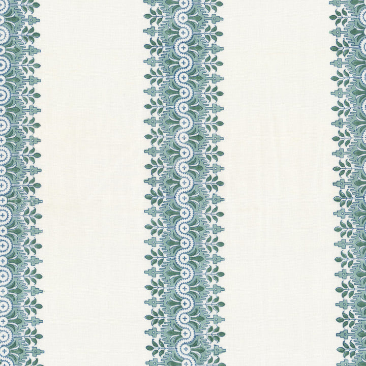 Xander 4 Lagoon by Aoc Designer Fabric THE ART OF COLOR WELL KEPT SECRET 54%LIN 46%COT INDIA Horizontal: 6.500 and Vertical: 1.500 54 in - Swanky Fabrics -