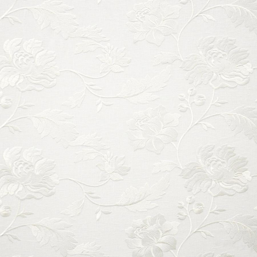 Yarrow # 730 Snow White by Maxwell Designer Fabric Color Theory-Vol.V Caffe Latte 70% POLYESTER/30% COTTON INDIA V-9.4"H-16.9" 54"EMB51.5 - Swanky Fabrics -