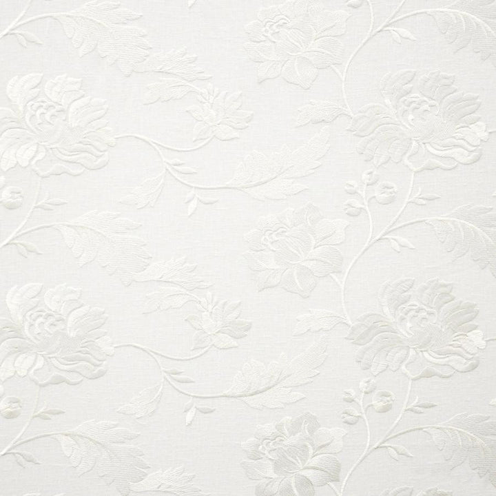 Yarrow # 730 Snow White by Maxwell Designer Fabric Color Theory-Vol.V Caffe Latte 70% POLYESTER/30% COTTON INDIA V-9.4"H-16.9" 54"EMB51.5 - Swanky Fabrics -