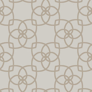 Serendipity Light Grey & Light Brown Wallpaper by Antonina Vella Designer