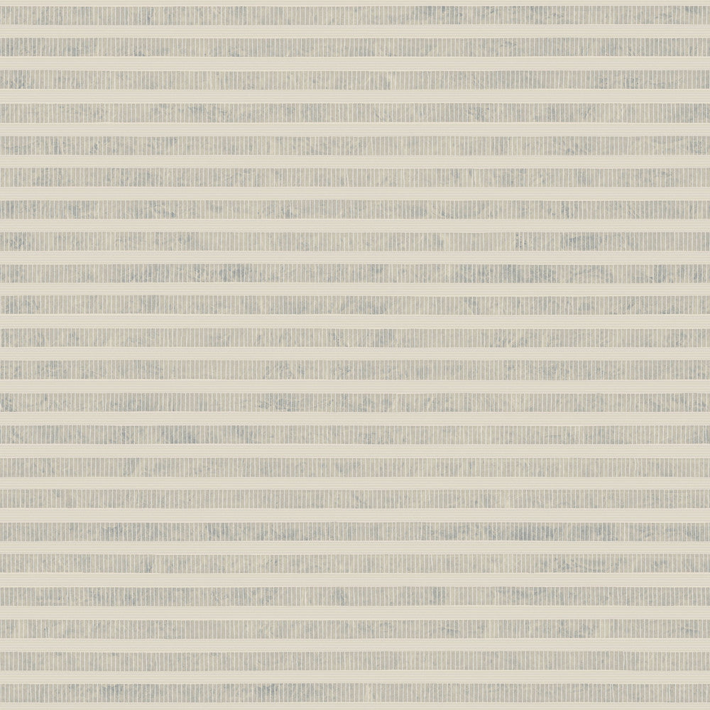 Faux Capiz Putty & Blue Wallpaper by Antonina Vella Designer Antonina Vella Natural Opalescence Covers about 57.8 square feet 21-in by 33-ft long roll Unpasted 20.8 - Swanky Fabrics -