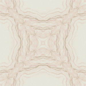 Stone Kaleidoscope Pink Metallic Wallpaper by Antonina Vella Designer