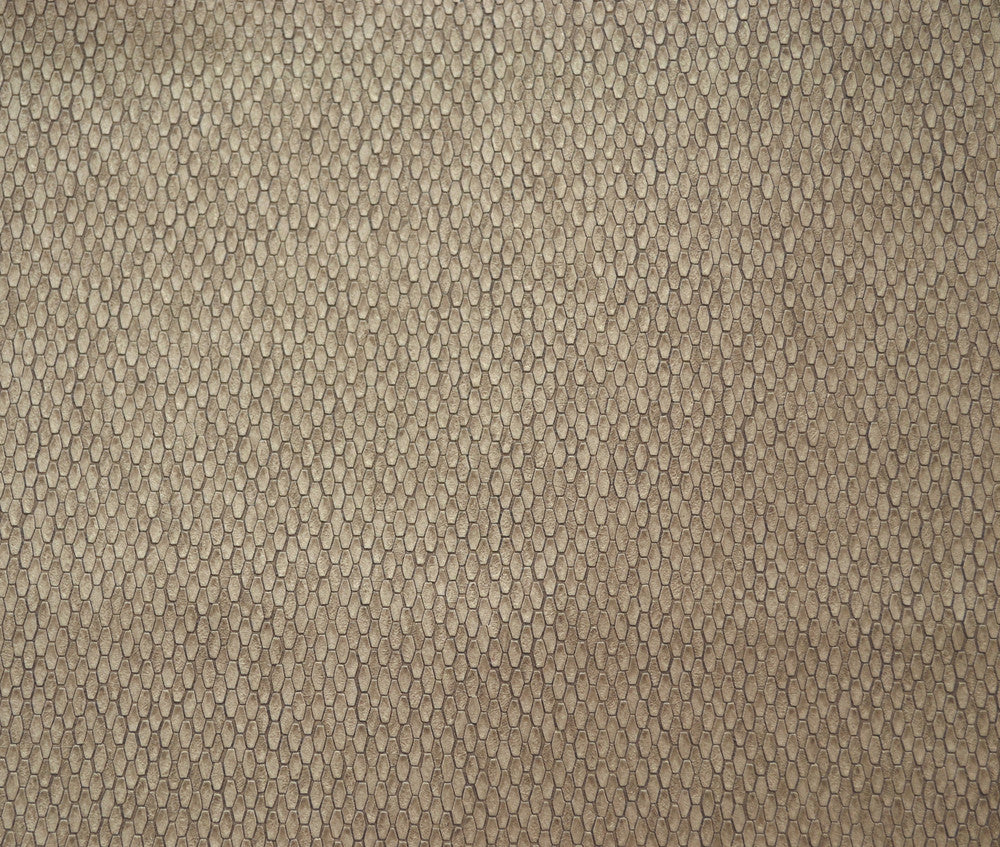 Stretched Hexagons Burnished Copper Wallpaper by York Wallcoverings Designer Formations Covers about 57.2 square feet 20.8-in by 33-ft long roll Unpasted 0 - Swanky Fabrics -